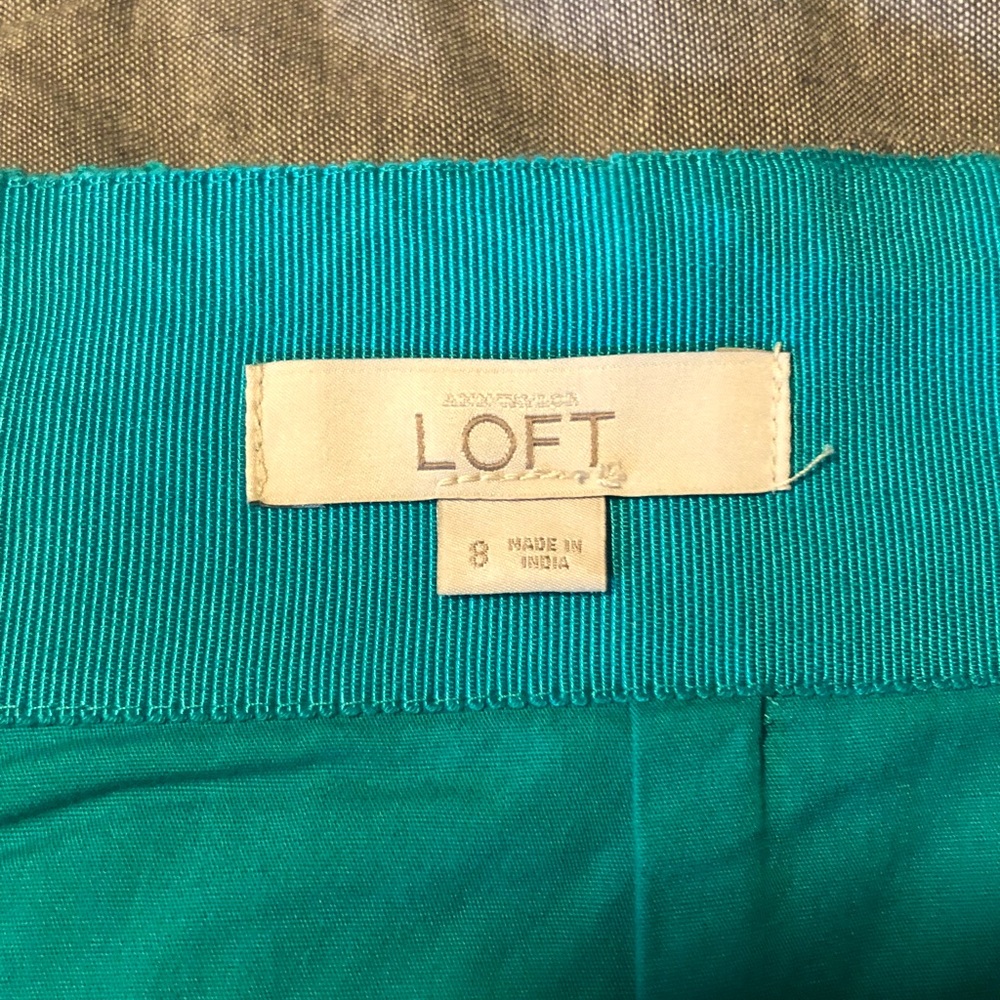 LOFT Teal Lace Pencil Skirt - Picture 4 of 4